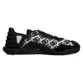 Dolce & Gabbana Black Logo Lace Up Low Top NS1 Sneakers